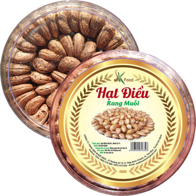 HẠT ĐIỀU VỎ LỤA RANG MUỐI XẾP HOA CAO CẤP THƯƠNG HIỆU SK FOOD - HỘP 500G