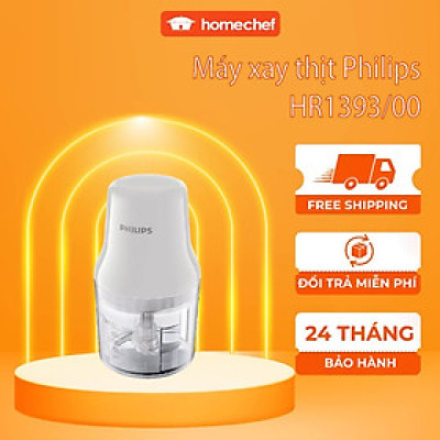 Máy xay thịt, rau củ gia vị Philips HR1393, công suất 450W, bảo hành 2 năm | Hàng chính hãng