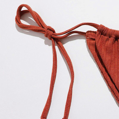 Bộ Đồ Bơi Bikini Màu Trơn Phong Cách Thời Trang Mới Cho Nữ