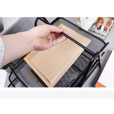 Khay đựng tài liệu 3 tầng khung kim loại bền đẹp, giá để hồ sơ tài liệu văn phòng tiện ích - HENRYSA