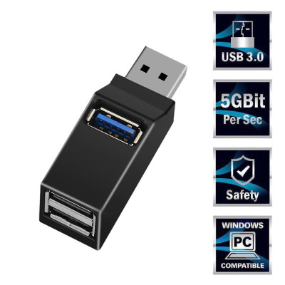 Hub chia 1 ra 3 cổng USB - Giao Màu Ngẫu Nhiên - Hàng nhập khẩu