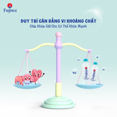Thùng 24 Chai Nước Uống Ion Kiềm Cao Cấp Đóng Chai Fujiwa 300ml - Nước uống Detox với Công Nghệ Điện Phân Ion Kiềm