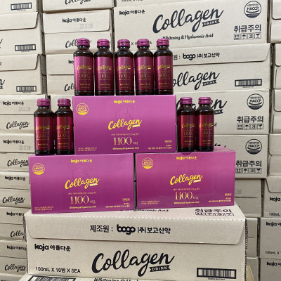 Nước uống bổ sung Collagen Koja Beauty nhập khẩu chính ngạch từ Hàn Quốc 1100mg, hộp 10 lọ x100ml lọ