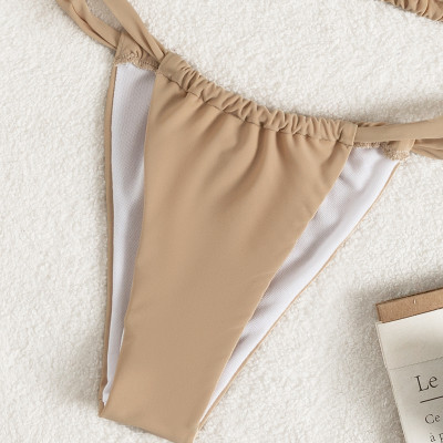 Bikini 2 mảnh bơi lội Đồ đi biển Basics cao cấp nhiều màu đen - cafe sữa
