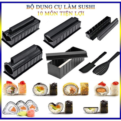 Bộ Dụng Cụ Làm Sushi 10 Món Tiện Lợi