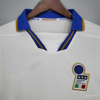Áo Bóng Đá Retro Tuyển Ý 1996 - Sân Khách bản cao cấp vải Cotton Polyester