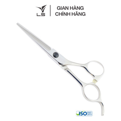 Kéo cắt tóc LS lưỡi thẳng quai offset phẳng đỡ ngón cố định CB12/5.0