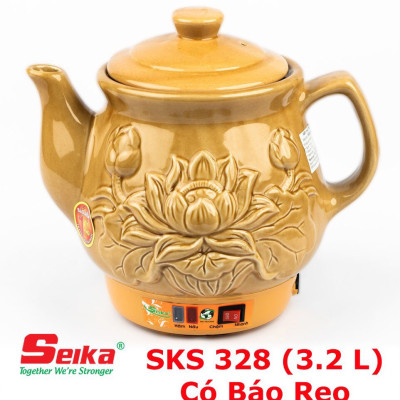 Ấm Sắc Thuốc Seika 3.2L - SKS328 (Gốm Sứ Bát Tràng) - Hàng chính hãng