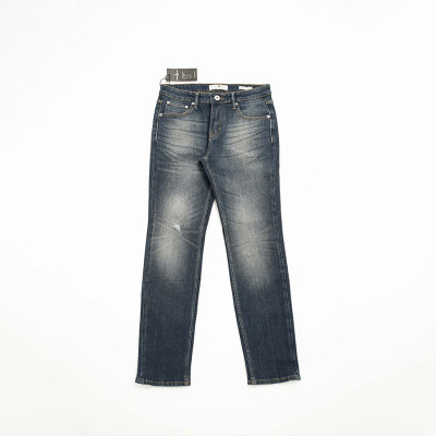 Quần Jeans Nam Cao Cấp HUNTER X-RAYS Form Slimfit Thun Màu Xanh Căn Bản D28