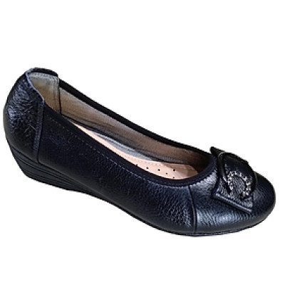 Giày Nữ Búp Bê Đế Xuồng 5cm HÀ NAM Da Bò Thật Thời Trang Cao Cấp GBBN2086