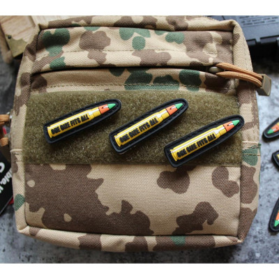 Patch mô hình viên đạn PVC dán quần áo_ba lô_nón