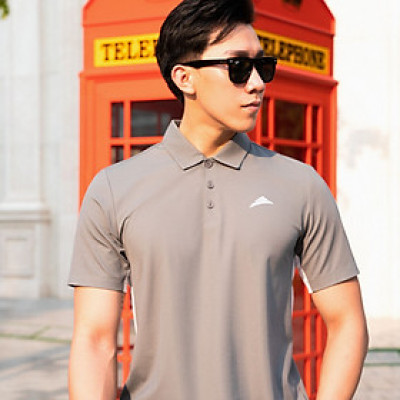 Áo Polo Nam Cổ Bẻ, Phối Nách, Xẻ Tà ALLPUR Công Nghệ Coolmax Siêu Mát - Chống Nhăn - Ngăn Mùi - Màu Xám