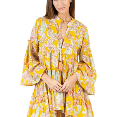 Đầm Boho Kết Cườm Cotton Isla Bonita