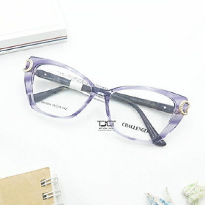 GỌNG KÍNH THỜI TRANG MẮT MÈO DÀNH CHO NỮ, CHÍNH HÃNG CHALLENGER CA3004-C3