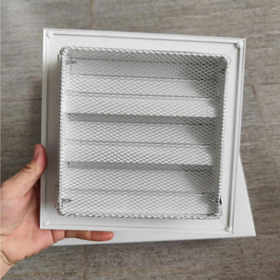 Cửa chớp nan Z 200x200, cửa louver lắp ô thoáng tránh hắt mưa