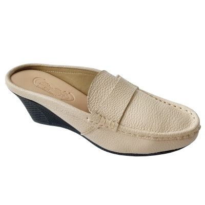 Dép Sục Nữ Da Bò Thật BIGGBEN Cao 5 phân SBN55