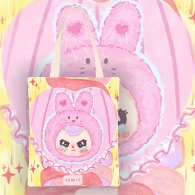 [KoSuyTu] Túi Vải Canvas Cao Cấp Hot Trend Họa Tiết Ba.By.Thr.ee - Size Lớn 35×40cm - Trẻ Trung, Đi Học, Đi Chơi