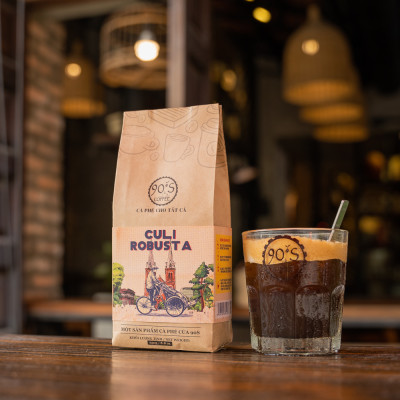 Cà Phê Culi Robusta Rang Xay Nguyên Chất - 90S Coffee Vietnam - 100% Cà Phê Sạch Cao Cấp
