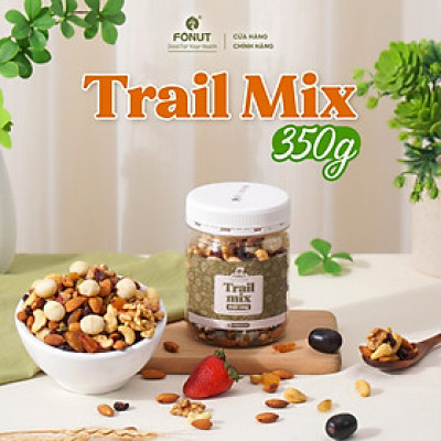 TRAIL MIX HẠT & TRÁI CÂY KHÔ VỊ MẬT ONG FONUT HẠT CHO MẸ BẦU, NGƯỜI ĂN KIÊNG