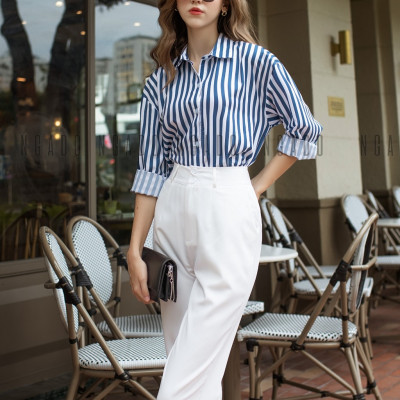 Quần trắng ống suông NGADO