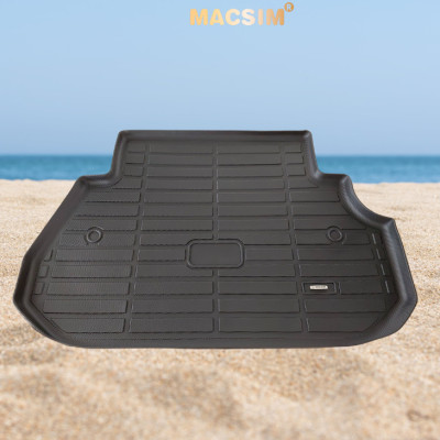 Thảm lót cốp xe ô tô Ford Everest 2008-2015 nhãn hiệu Macsim chất liệu TPE cao cấp màu đen