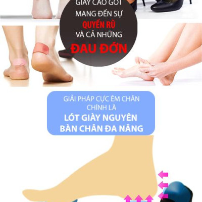 Combo 01 cặp lót giày nguyên bàn chân đa năng và 01 cặp lót mũi giày đệm êm ngón chân_buybox_BBPK11&BBPK50
