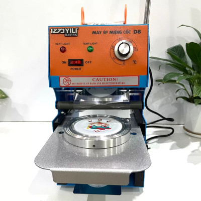 Máy Dập Cốc, Máy Ép Nhiệt Thủ Công D8 YILI Electric, Máy Dập Nắp Cốc hàng nhập khẩu