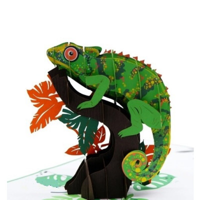 Thiệp 3D Tắc Kè Hoa – Thiệp Pop Up Nghệ Thuật Độc Đáo, Sáng Tạo, Thú Vị, A18