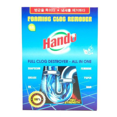 Bộ 10 hộp bột thông cống xuất khẩu Hando 100Gr (Xanh)