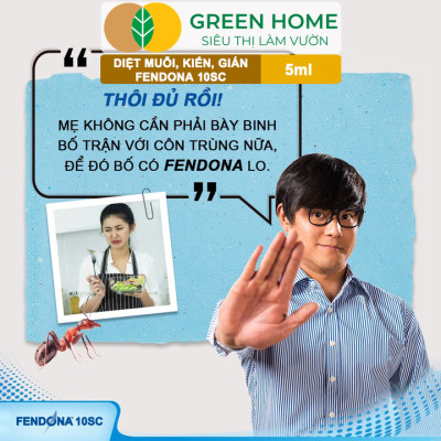 Thuốc Diệt Muỗi Greenhome, Fendona 10sc, Gói 5ml, Hiệu Quả, Không Mùi, Dễ Dùng, Diệt Gián, Ruồi, Kiến Ba Khoang