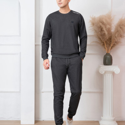 Bộ nỉ ALIGRO cổ tròn màu ghi đậm BN.13