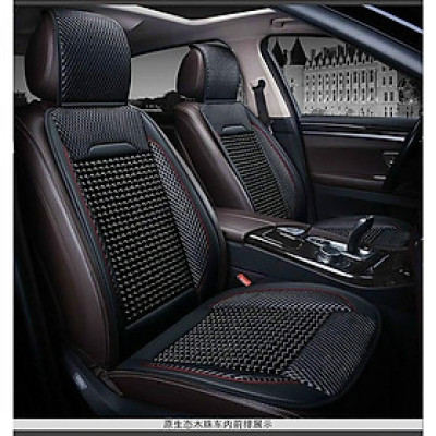 Lót ghế tựa lưng dạng hạt gỗ cao cấp cho ô tô