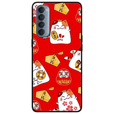 Ốp lưng dành cho Oppo Reno 4 Pro mẫu Họa Tiết Mèo Đỏ