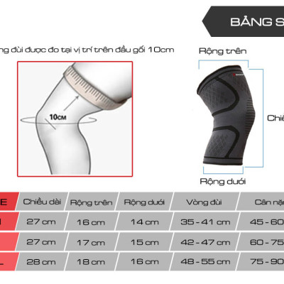 Băng gối, bọc gối thể thao đàn hồi GoodFit GF518K