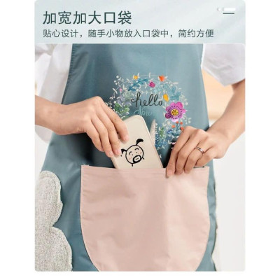 Tạp Dề Hoa Cúc Nấu Ăn Đa Năng Kèm Lau Tay, Chống Thấm - Tạp Dề Chống Thấm Nước (47x 70x 72 cm) Chống Nước Đồng