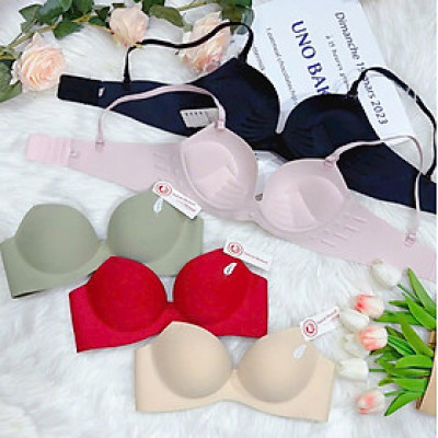 Áo lót nữ, áo ngực nữ su Lông Vũ, không gọng, đệm dày bàn tay nâng ngực chống xệ