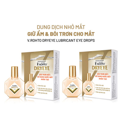 Combo 2 Nước nhỏ mắt cấp ẩm & bổ sung nước mắt nhân tạo V.Rohto DryEye 13ml