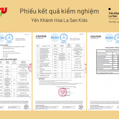 [CÓ NANO CANXI VÀ 30% YẾN TƯƠI] Yến Khánh Hòa La San Kids Nano Canxi dành cho trẻ em, tăng chiều cao, tăng sức đề kháng