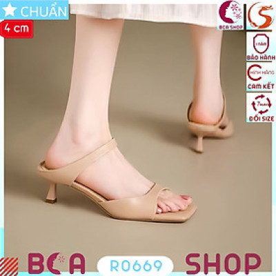 Giày hở mũi nữ cao gót 4 phân RO669 ROSATA tại BCASHOP thoải mái, đơn giản nhưng tôn chân và sang trọng, tinh tế