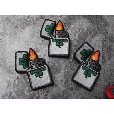Patch_velcro hình ZIPPO chiến thuật dán ba lô_túi xách