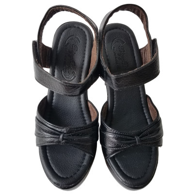 Giày Sandal Cao Gót Da Bò BIGGBEN Cao 12 Phân SDCG128