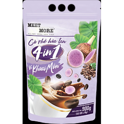 Cà phê hòa tan Taro Coffee 4in1 - Cà phê khoai môn (18g x 50 gói) – Meet More Coffee