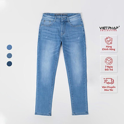 (BIG SALE) Quần Jeans Nam VIỆT PHÁP - Chất  liệu Cotton co giãn, độ bền màu cao 3621