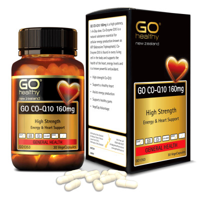 GO CO Q10 160MG 30 VIÊN - Viên uống bổ tim nhập khẩu chính hãng GO Healthy New Zealand