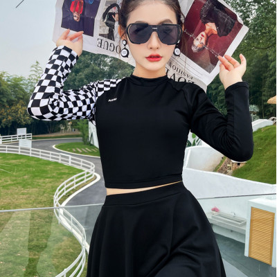 Bộ đồ bơi bikini nữ 2 mảnh dài tay chống nắng kín đáo đi tắm biển - B.34