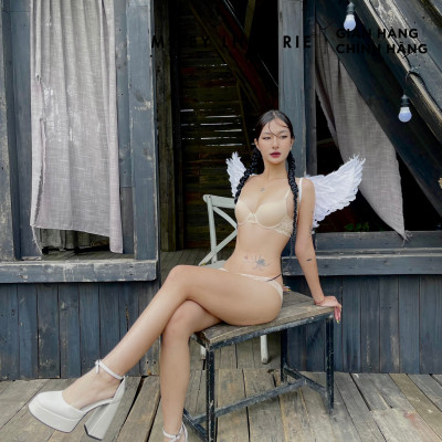 Bộ Áo Và Quần Lót Nữ Modal Phối Ren Fecthing Dream Màu Nude Miley Lingeire - BRL002-FCM04