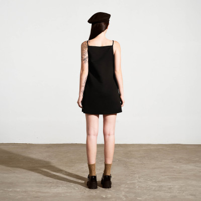 DOTTIE - Đầm mini cổ vuông - Đen - D0564