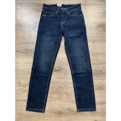 Quần Jean nam cao cấp ống đứng le511 màu xanh rêu vải xuất khẩu xướt nhẹ dáng slimfit vải co giãn