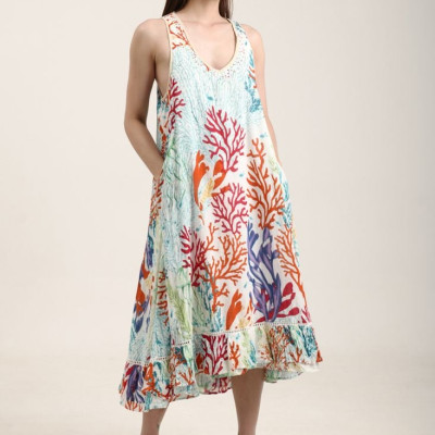 Maxi Cotton Đính Hạt Cao Cấp Isla Bonita