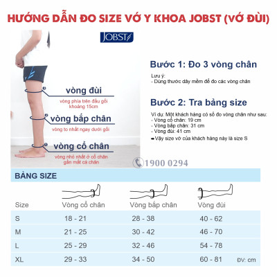 Vớ y khoa đùi Hỗ Trợ Điều Trị suy giãn tĩnh mạch chân JOBST Relief chuẩn áp lực 20-30mmHg - Da (tất y khoa)